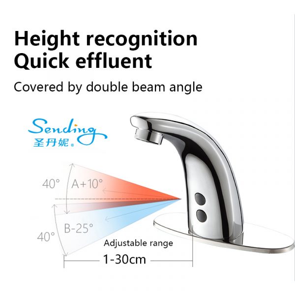 2021 Automatic Infrared Bathroom Sensor Basin Sink Faucet For Hotel Factory Directly - Image 3