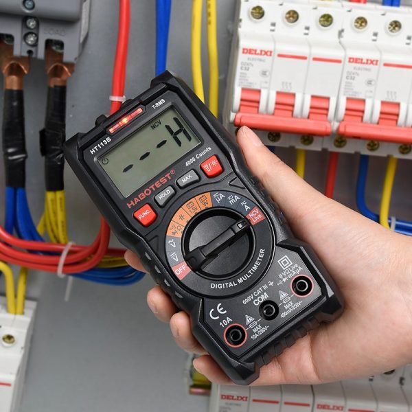 Professional Digital Multimeter Auto Multimeter HT113B True RMS Ohm Capacitance Tester 600V 10A Voltage Current Test HABOTEST - Image 3