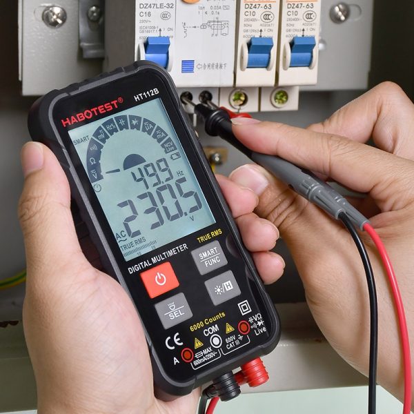 HABOTEST SMART PROFESSIONAL Auto Range MULTIMETER With TRUE RMS Diode Capacitor NCV AC DC Current Tester HT112B - Image 4
