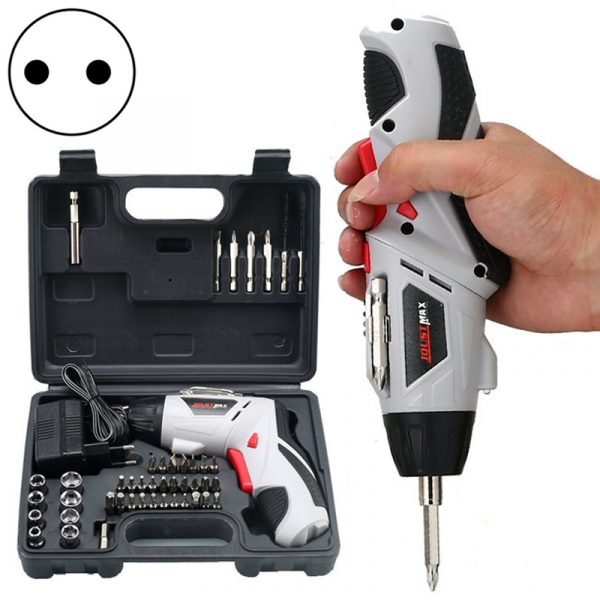 Most Popular 4.8V Multi-functional Household Electric Screwdriver Electric Drill Electric Screwdriver Set EU Plug - Image 2