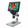 Digital Microscope 1-1200x Electronic Video 12mp 7 Inch Hd Lcd Mobile Phone Repair Magnifier Alloy Microscopes