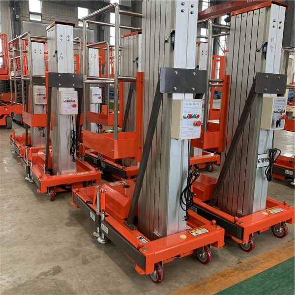 Factory Price Electric Mini Mobile Trailer Vertical Hydraulic Aluminum Alloy Lift Single Double Mast - Image 5