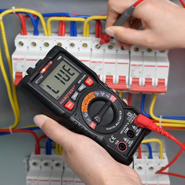 HABOTEST HT113C Multiple Function Measuring Voltmeter Ammeter NCV Continuity Testing LED and Buzz Alarm 6000 Counts Tester - Image 3
