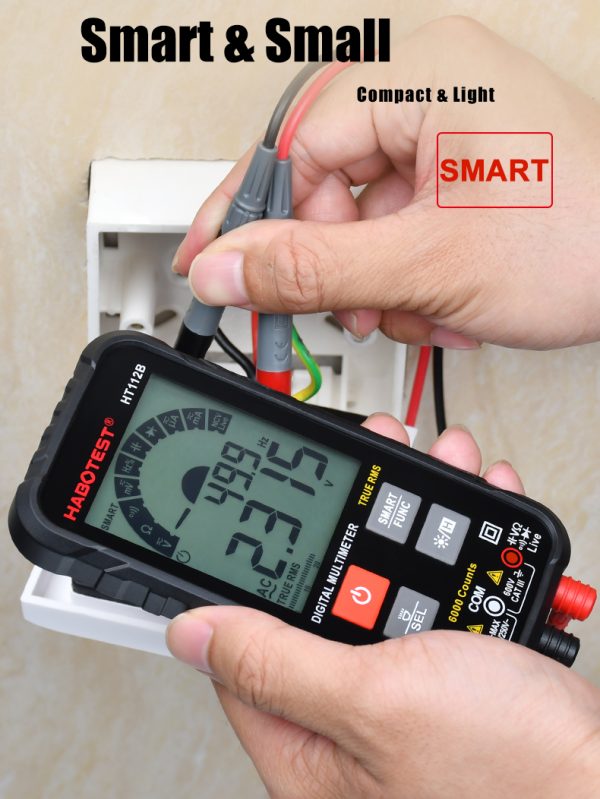 Habotest HT112B 6000 Counts True RMS LCD Smart Multimeter Tester Professional Meter  for Home Electronic - Image 5