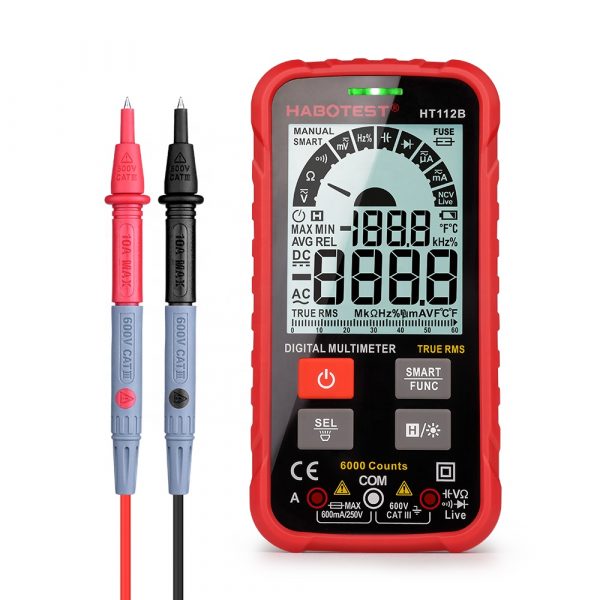 Smart MINI Digital Multimeter HT112B HABOTEST DC  AC voltage Current Electrician tool Tester Large LCD Bar graph display - Image 6