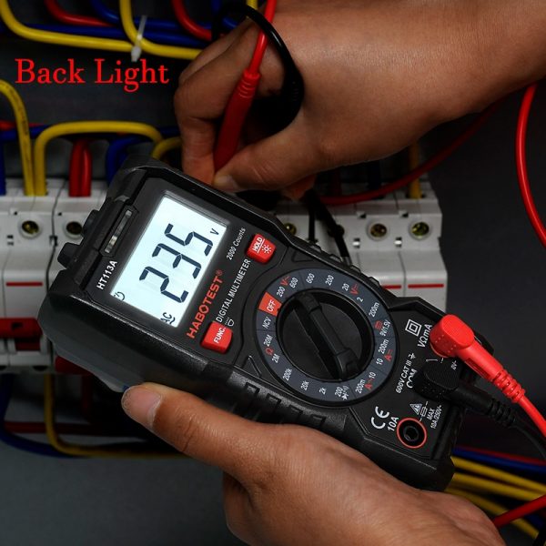 HT113A Automotive Multimeter Tester Professional Digital Multimeter Manual Range AC DC Voltage Current Battery Tester HABOTEST - Image 3
