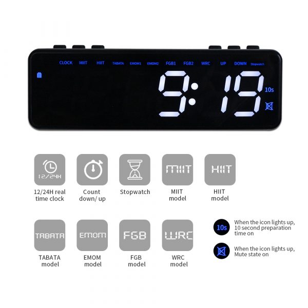 1 Inch Meeting Timer Mini Led Countdown Timer Programmable Led Fitness Timer Boxing - Image 5