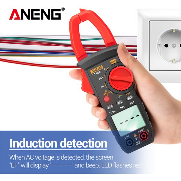 ANENG ST182 Digital Clamp Meter AC Current Multimeter DC/AC Voltage Ammeter Voltages Tester Amp Hz Capacitance NCV Ohm Test - Image 5