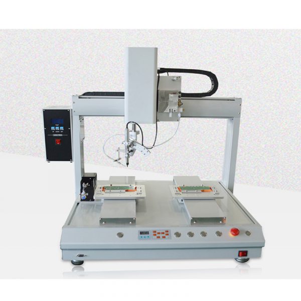 5 axis customized automatic spot welding machine PCB circuit board capacitor pin welding dual platform soldering machine - Image 2