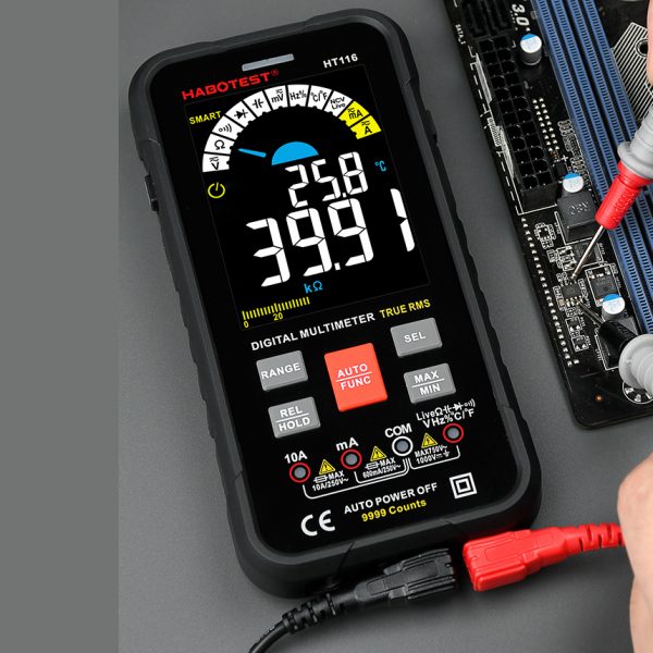 HABOTEST HT116 High-quality Smart Digital Multimeter 9999 Counts Maximum Display Relative Measurement Temperature Testing - Image 2