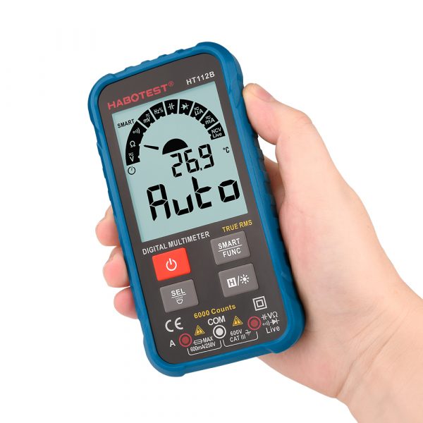 Smart Multimeter  Super Slim  Digital Multimetro Phone Type with NCV Habotest HT112B - Image 3