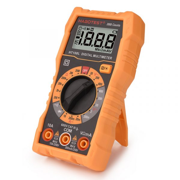 HABOTEST HT108L Handheld Digital Multimeter 600V Voltage Detection 2000 Counts Display Manual Range True RMS Measurement - Image 2