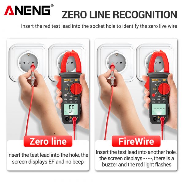 ANENG ST181 Digital Clamp Meter DC/AC Current 4000 Counts Multimeter Ammeter Voltage Tester Car Amp Hz Capacitance NCV Ohm Test - Image 2