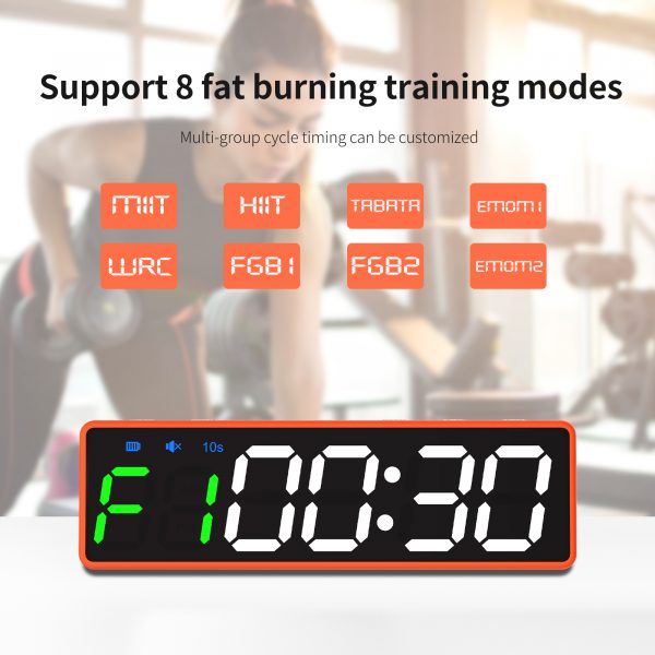 Rechargeable Crossfit Equipment Timer Boxing Timer Digital Countdown Timer Display Stop Clock - Image 3