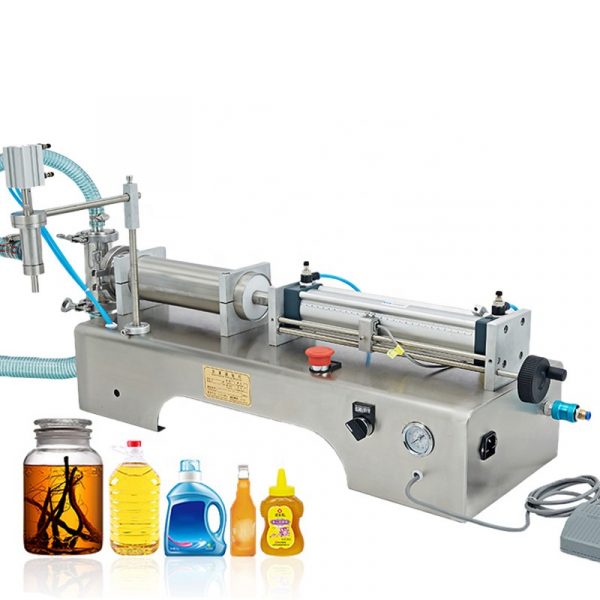 Piston type automatic liquid soap lotion capping and labeling line and detergent paste cream shampoo Single head filling machine - Image 6