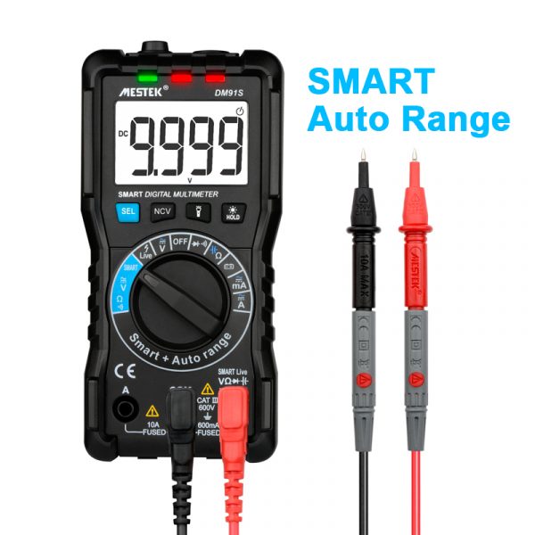 MESTEK DM91S Smart Multimetro Digital Multimeter AC/DC Voltage Current Multi Meters with NCV Data Hold 9999 Counts Flashlight - Image 2