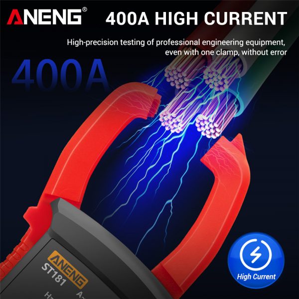 ANENG ST181 Digital Clamp Meter DC/AC Current 4000 Counts Multimeter Ammeter Voltage Tester Car Amp Hz Capacitance NCV Ohm Test - Image 5