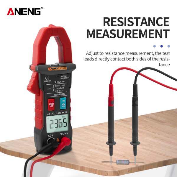 ANENG ST203 Electric Digital Clamp Meter DC/AC Professional Multimeter Current Clamp Intelligent Automatic Voltage Tester Tool - Image 3
