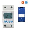 63A TUYA APP WiFi Smart Circuit Earth Leakage Over Under Voltage Protector Relay Device Switch Breaker Energy Power kWh Meter