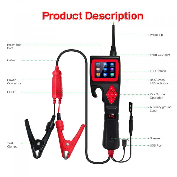 Topdiag Manufacture TP200 Smart Hook Circuit Tester Powerful Probe Circuit Analyzer Oscilloscope Injector Tester - Image 3