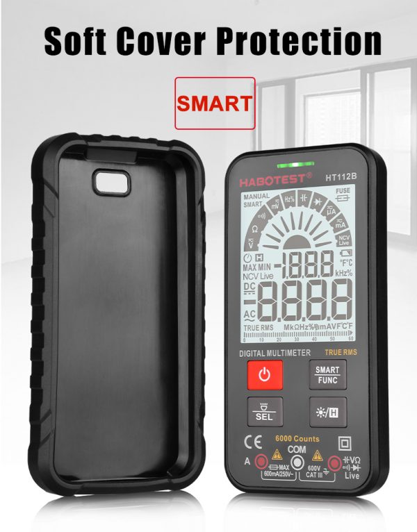 Habotest Advanced Multimeter HT112B with Smart Technology Auto Range with 6000 counts Powered by Button Battery - Image 3