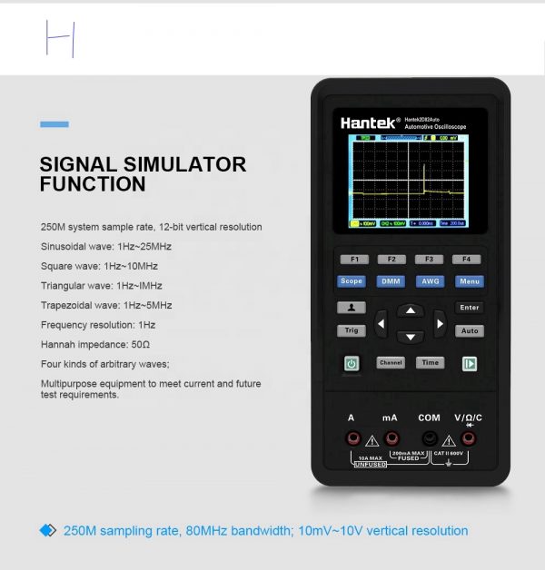 hantek oscilloscope hantek 2d82 auto oscilloscope 4 channels - Image 4