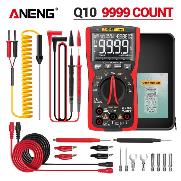 ANENG Q10 Pro Digital Multimeter 9999 Professional Tester Multimetro True RMS Analog DIY Transistor NCV Testers Lcr Meter - Image 5