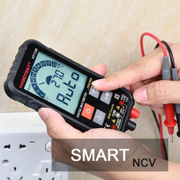 Smart Multimeter  Super Slim  Digital Multimetro Phone Type with NCV Habotest HT112B - Image 5
