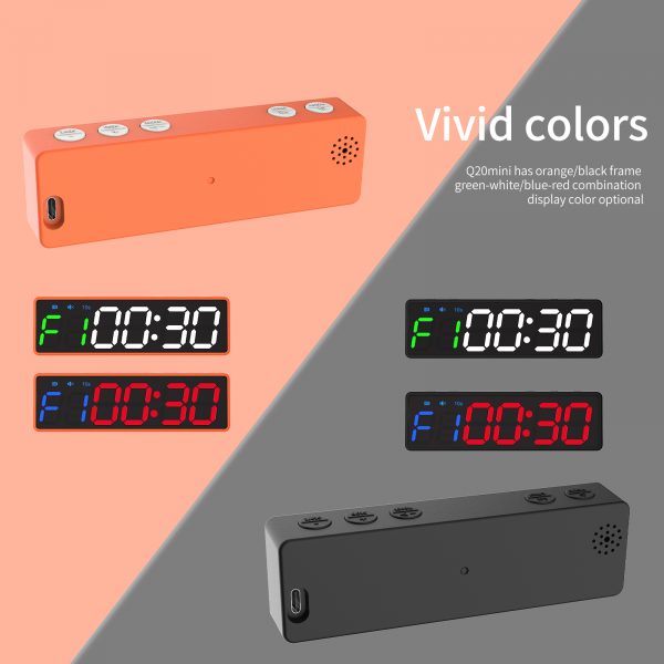Rechargeable Crossfit Equipment Timer Boxing Timer Digital Countdown Timer Display Stop Clock - Image 4