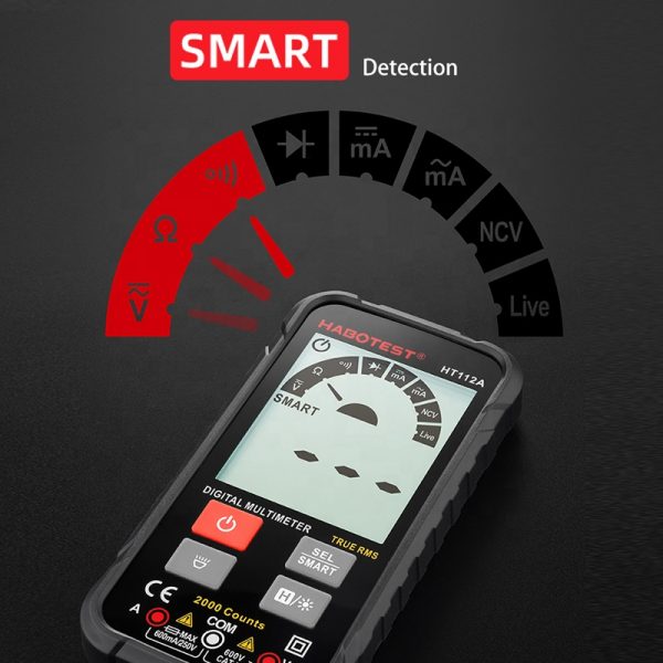 Electrician Tools Digital Multimeter Auto Range Non Contact Voltage Tester Voltmeter HABOTEST HT112A Compact Multimeter - Image 2