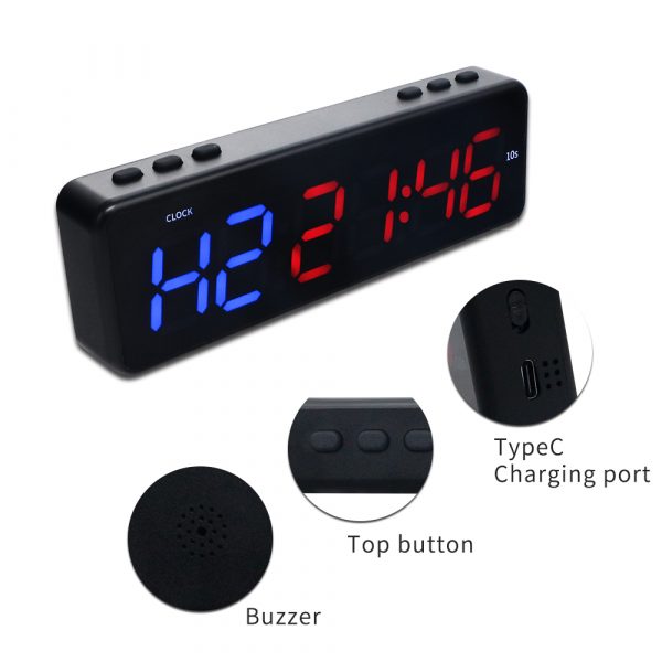 Ganxin Rechargeable Digital Clock Countdown Timer Led Sport Timer Clock Wall Countdown Timer - Image 6
