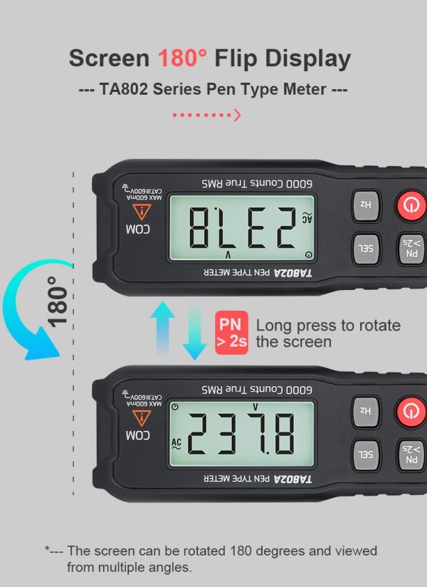 Handheld Smart Digital Multimeter HABOTEST TA802B Null or Live Wire Identification Diode and Capacitance Measurement - Image 3