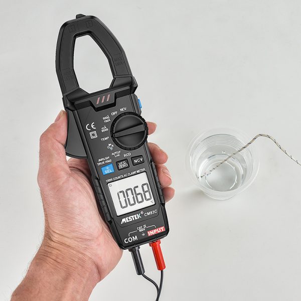 CM83C High Precision Capacitance NCV Ohm Hz Tester with A Temperature Probe Professional AC Current True Digital Clamp Meter - Image 4