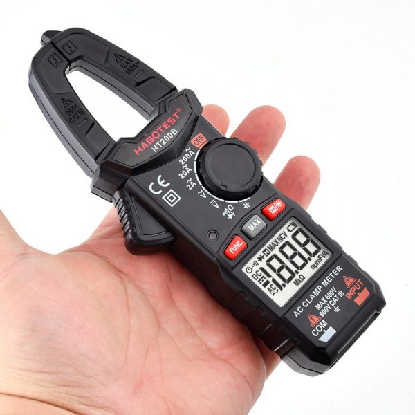 HABOTEST Current Clamp Auto Range Digital Multimeter HT200B Clamp Meter Car Repair DC AC Voltage Current Ohm Capacitance Tester - Image 6