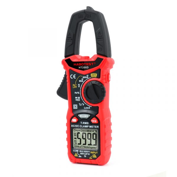 HT206D Digital Clamp Meter by Habotest for Measuring AC/DC Voltage and Current - Image 6