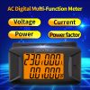 Single Phase Smart Multifunction Power Factor Watt Meter Power Analyzer Voltmeter Ammeter 100a 400V Digital Panel Meter