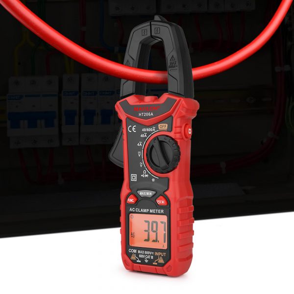High Precision Handheld HT206A 4000 Counts Portable AC Pliers Ammeter Digital Clamp Meter MAX Ohm Capacitance Tester Voltmeter
