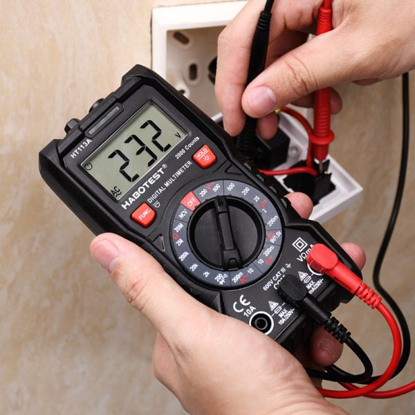 HABOTEST HT113A Functional Tester Digital Multimeter 2000 Counts NCV Measurement Non Contact Voltage Detection Friendly Design - Image 3