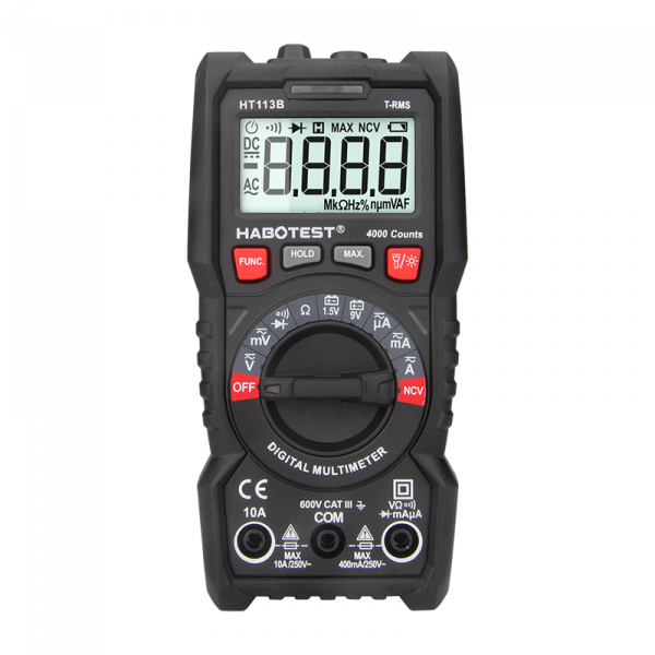 HABOTEST HT113B 4000 Counts Digital Multimeter AC DC Ammeter Voltmeter Auto Range Automative Manipulation NCV Function Tester - Image 3