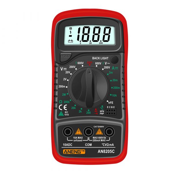 ANENG AN8205C Digital Multimeter AC/DC Ammeter Volt Ohm Tester Meter Multimetro With Thermocouple LCD Backlight Portable - Image 6