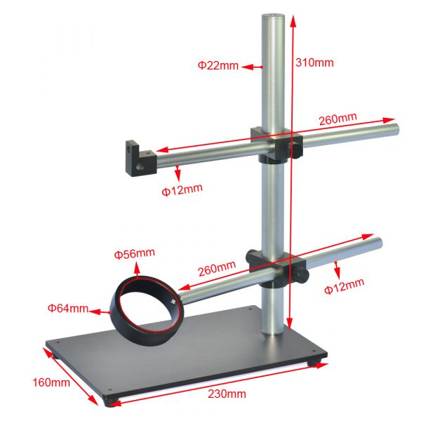 5.0MP USB Microscope Camera+C-mount Lens+Dual Arm Rotatable Boom Microscope Table Stand for Industry Lab USB Output Video Record - Image 4