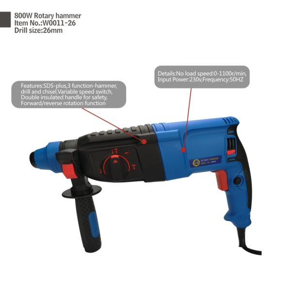 800W 26mm Electric hammer drill chisel Electric Rotary hammer drill - Image 2