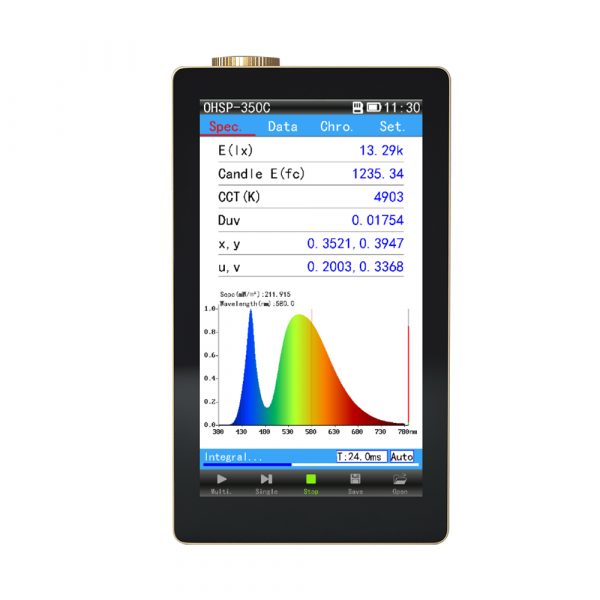 Handheld spectrometer OHSP350C LED light meter Portable Aluminum Alloy Colorimeter / Color Tester/Spectrometers For Sale - Image 5