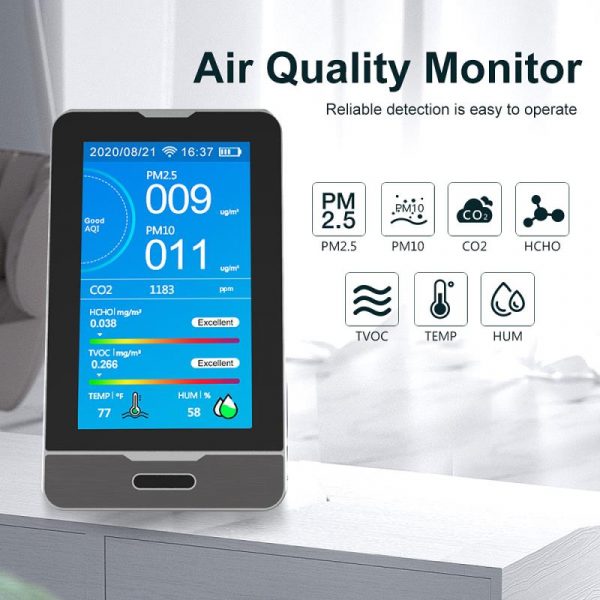 2020 wifi air quality detector PM2.5 aqi meter dust particle counter gas analyzers for Korea Japan - Image 2