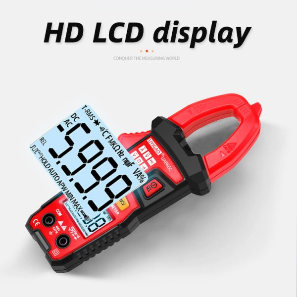 6000 counts 600A AC Current Voltage Ture RMS NCV Multimeter Frequency LED FlashLight  Digital Smart Clamp Meter - Image 2