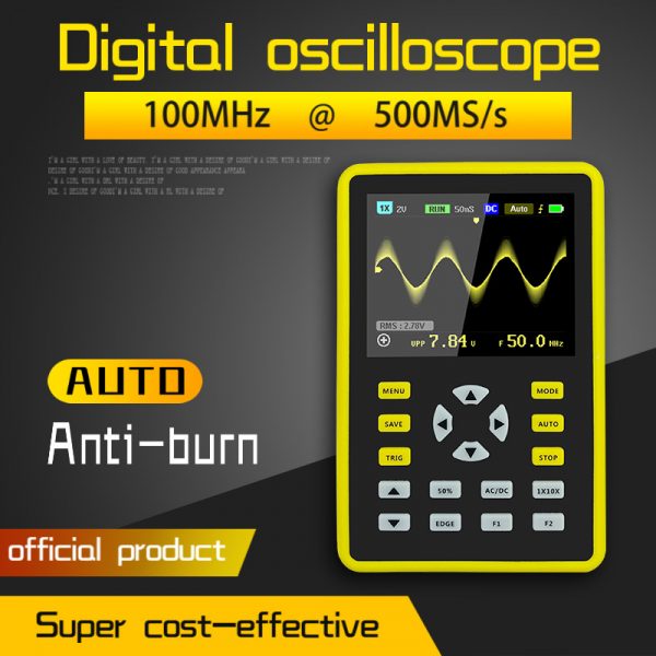 FNIRSI-5012H 2.4-inch Screen Digital Oscilloscope 500MS/s Sampling Rate 100MHz Analog Bandwidth Support Waveform Storage - Image 2