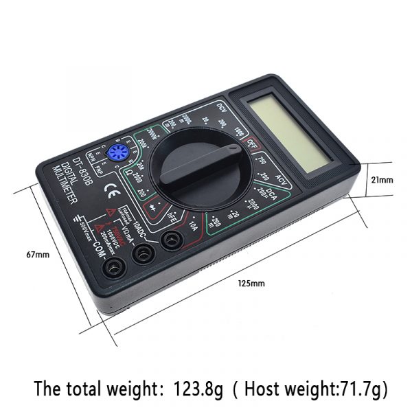 DT-830B Digital Voltmeter Ohmmeter Ammeter Multimeter Handheld Tester DT830B AC DC 750/1000V digital signage and displays - Image 2