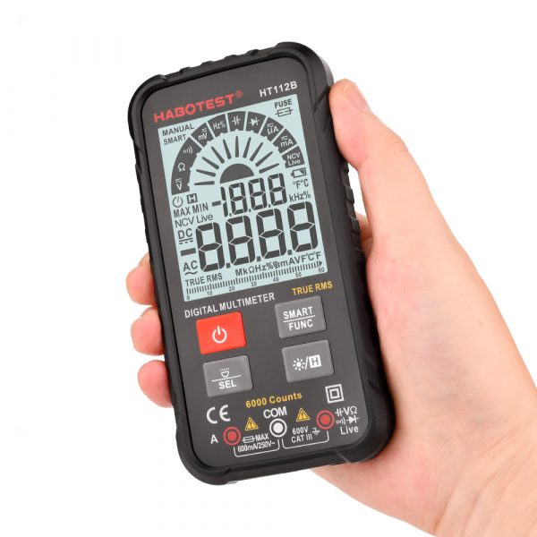 2.88 Inch Large Screen Auto Detection AC DC Voltage Current Tester HT112B Smart Digital Multimeter Professional Meter - Image 6
