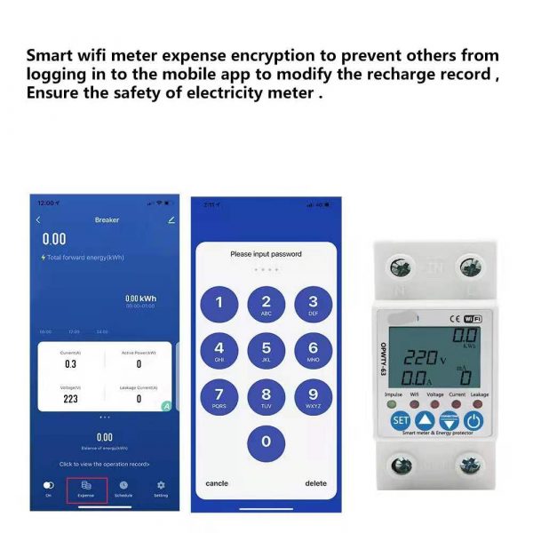 Tuya wifi auto recovery over under voltage over current protector kwh power meter led display for smart home - Image 4