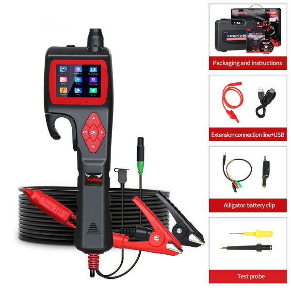 Topdiag Manufacture TP200 Smart Hook Circuit Tester Powerful Probe Circuit Analyzer Oscilloscope Injector Tester - Image 6